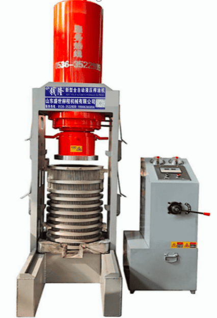 Hydraulic oil press machine from the 355 to 500 cold-press model family
