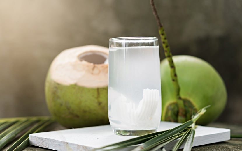 Collected coconut water