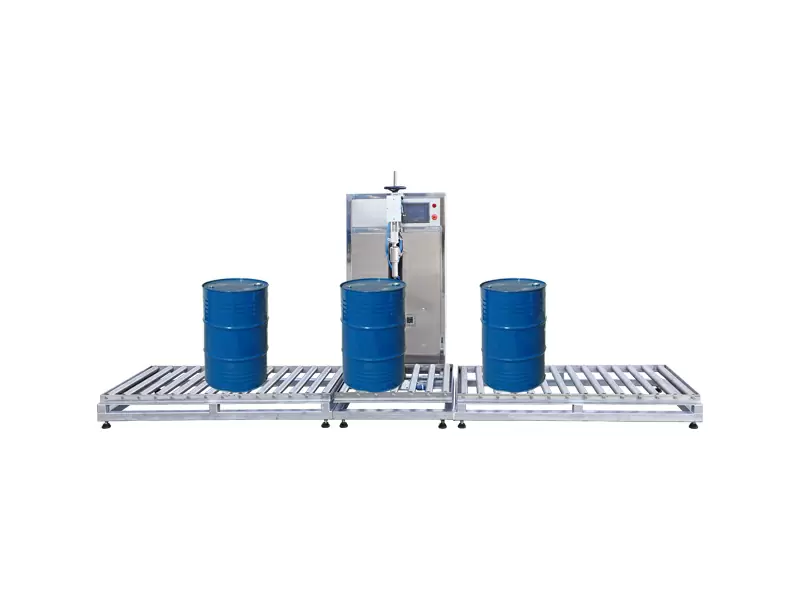 Single-head weighing filling machine for 100 to 200 kilogram drums