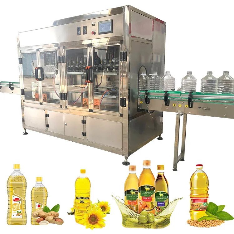 Edible oil bottle filling and capping line