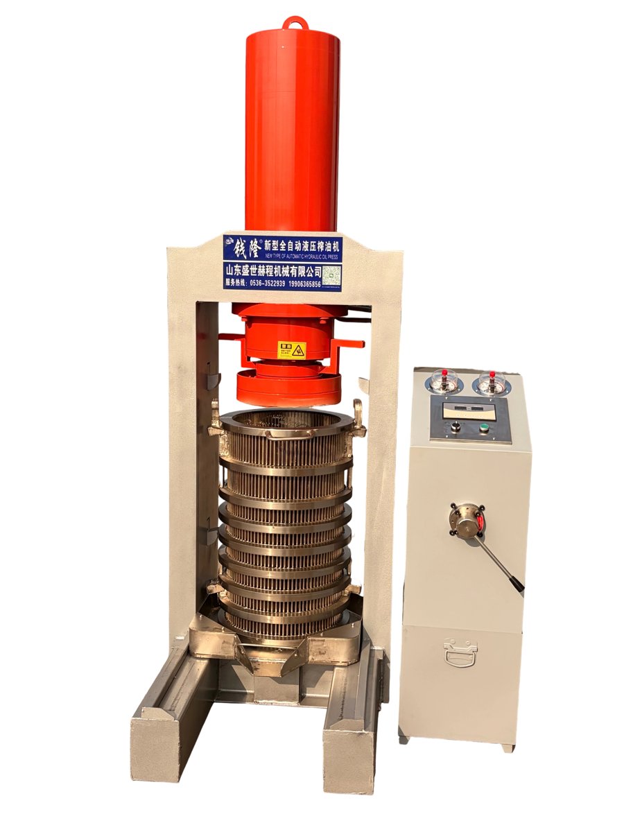 Model 325 hydraulic oil press used for peanut processing