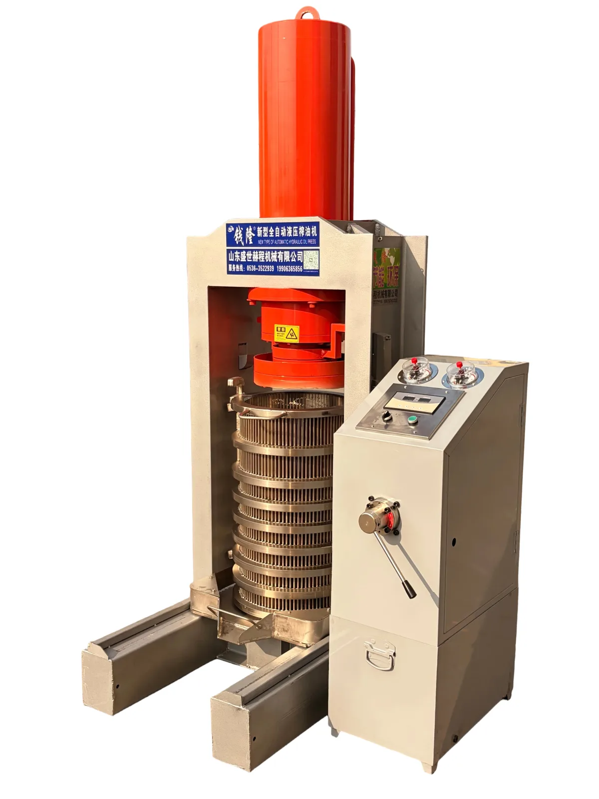 Hydraulic oil press control cabinet gauges and side frame for quotation specification review