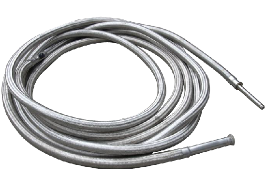 DN10 vacuum-insulated hose for a liquid nitrogen dosing system